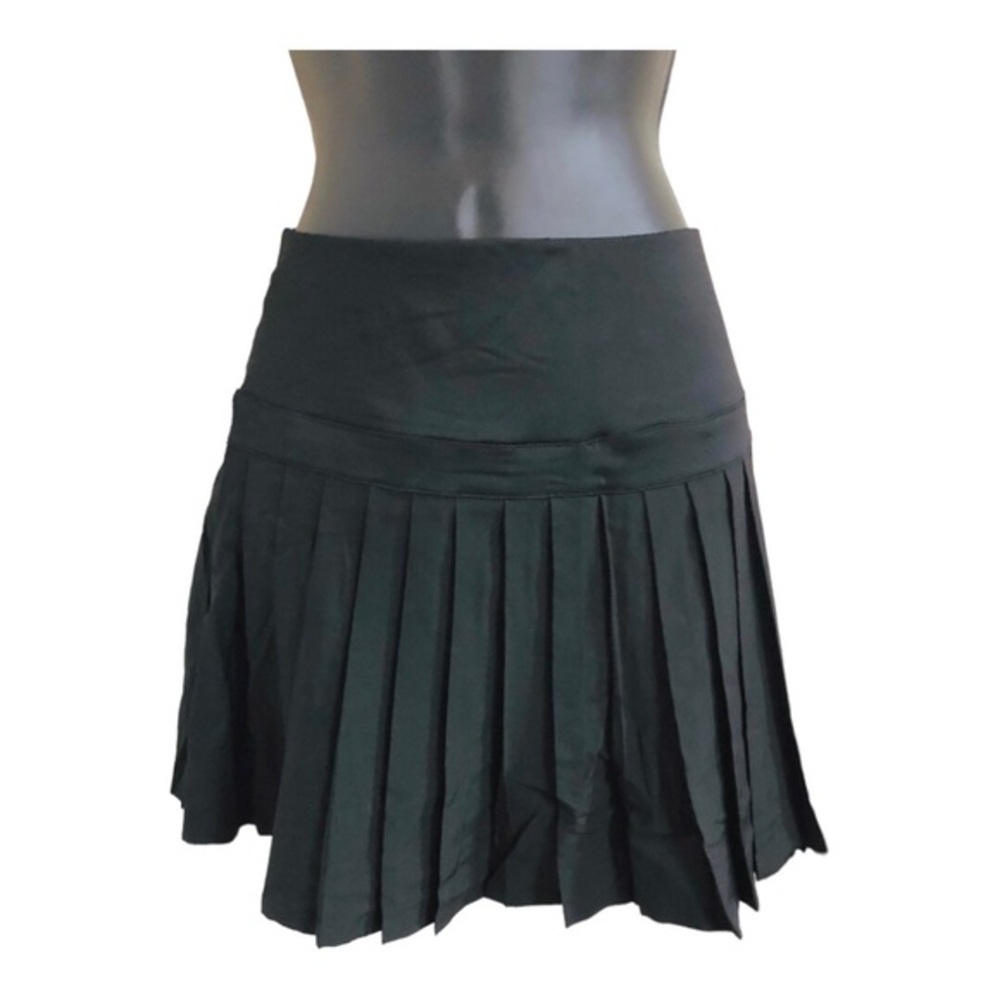 Kyodan black pleated tennis golf active skort with bike shorts size‎ large new